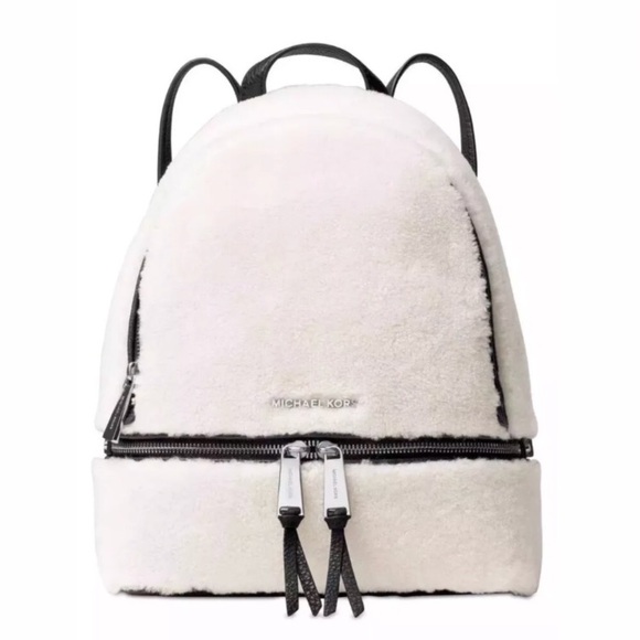 Michael Kors Handbags - Michael Kors Rhea Med Leather Fur Black & White Michael Kors Handbags - Michael Kors Rhea Med Leather Fur Black & White